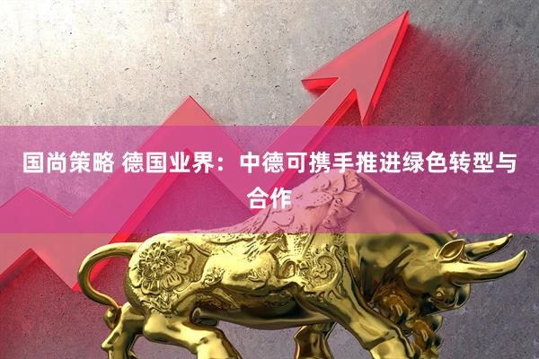 国尚策略 德国业界：中德可携手推进绿色转型与合作
