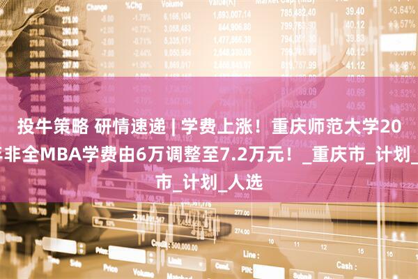 投牛策略 研情速递 | 学费上涨！重庆师范大学2026年非全MBA学费由6万调整至7.2万元！_重庆市_计划_人选
